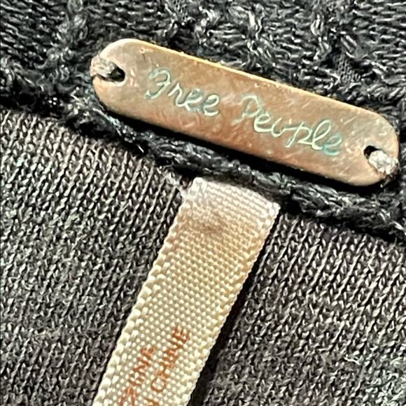 Free People Black Cotton Lace Enhanced Moto Jacket size small - Picture 11 of 12